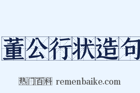 董公行状造句是什么意思的图片
